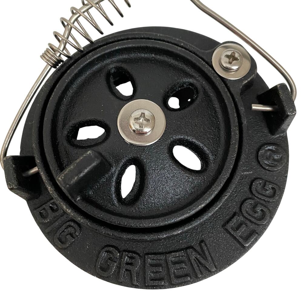 Big Green Egg Cast Iron Daisy Wheel Dual Function Vent Cap Fits Small & MiniMax - Picture 2 of 6